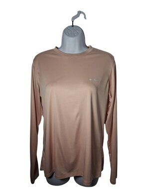 Columbia Womens Long Sleeve Omni-Shade Shirt Size M Light Pink UV Protection Top